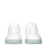 Jimmy Choo White Leather Low Top Sneakers