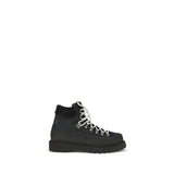 Diemme Black Calf Leather Bos Taurus Lace-Up Boots