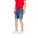 Replay Blue Cotton Bermuda Shorts