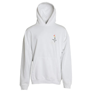 Balenciaga White Cotton Hooded Pullover OVERSIZE Sweater