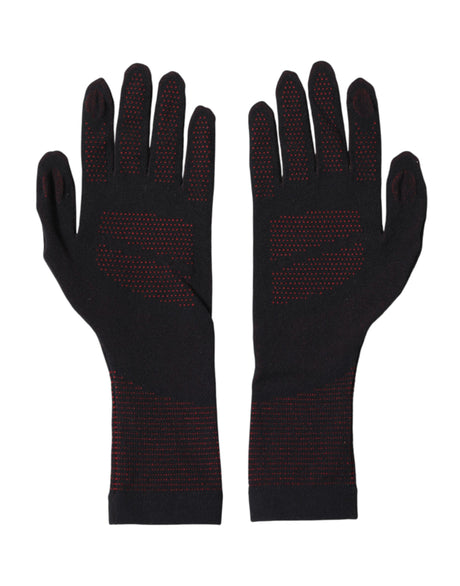 Dolce & Gabbana Black DG Logo Cotton Hands Mitten Men Gloves
