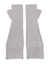 Dolce & Gabbana Gray Virgin Wool Knitted Fingerless Men Gloves