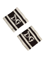 Dolce & Gabbana Black White DG Logo Cotton 1 Pair  Wristband