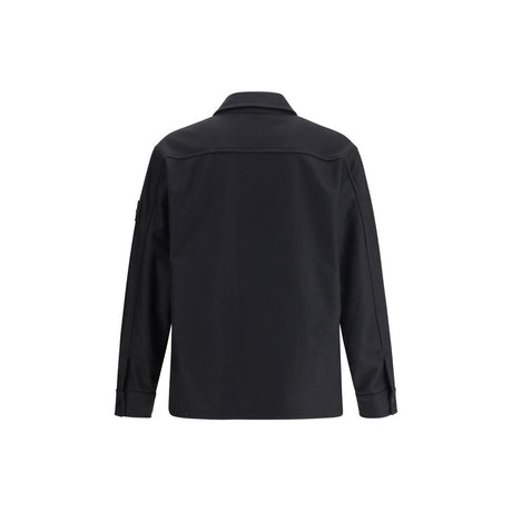 Stone Island Black Fleece Wool Coat