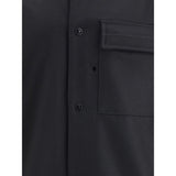 Stone Island Black Fleece Wool Coat