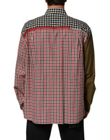 Dolce & Gabbana Multicolor Cotton Collared Checkered Shirt