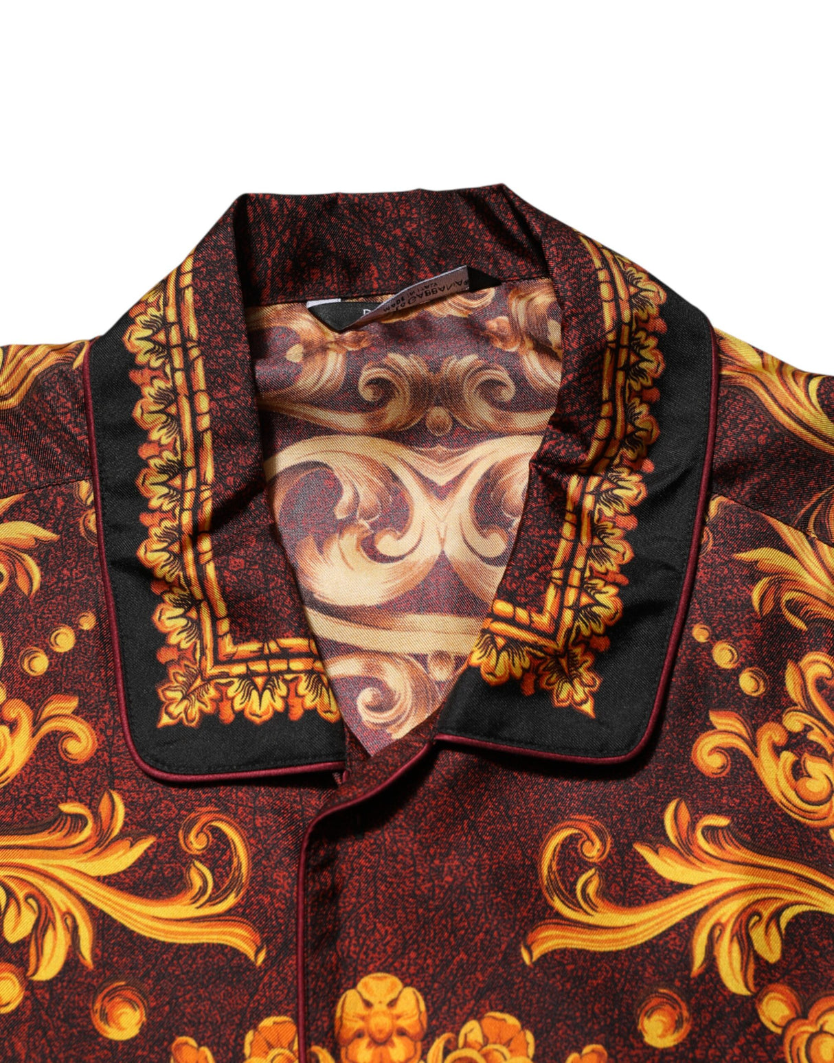 Dolce & Gabbana Floral Printed Baroque Button Down Shirt