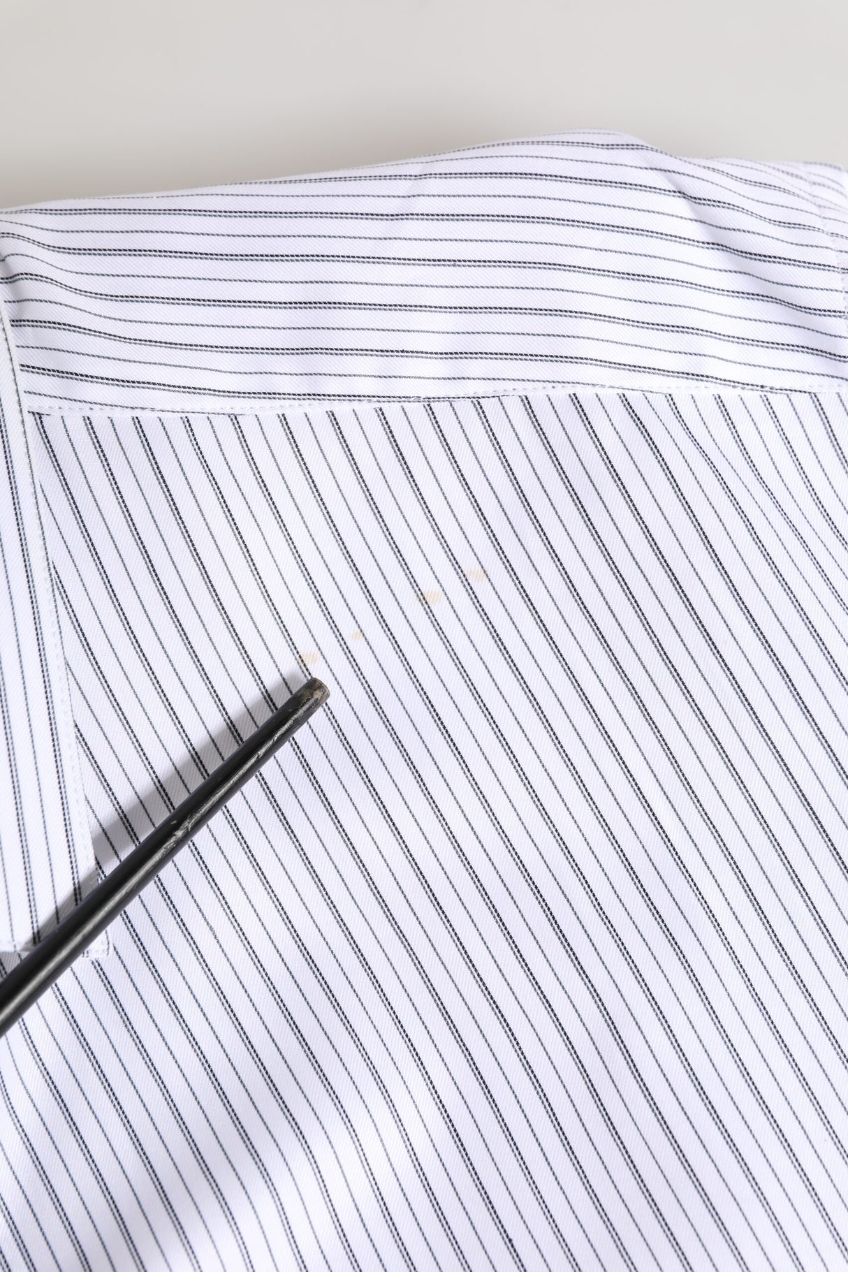 Dolce & Gabbana White Stripes Long Sleeves GOLD Dress Shirt