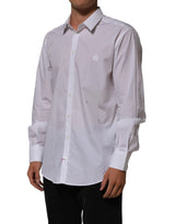 Dolce & Gabbana White Cotton Collared Men MARTINI Dress Shirt