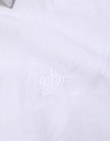 Dolce & Gabbana White Cotton Collared Men MARTINI Dress Shirt