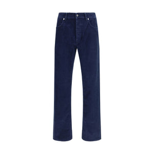 Stone Island Blue Cotton Straight-Leg Jeans