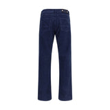 Stone Island Blue Cotton Straight-Leg Jeans
