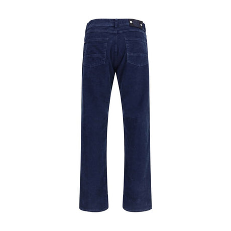 Stone Island Blue Cotton Straight-Leg Jeans