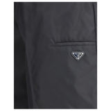 Prada Black Recycled Polyamide Bermuda Shorts