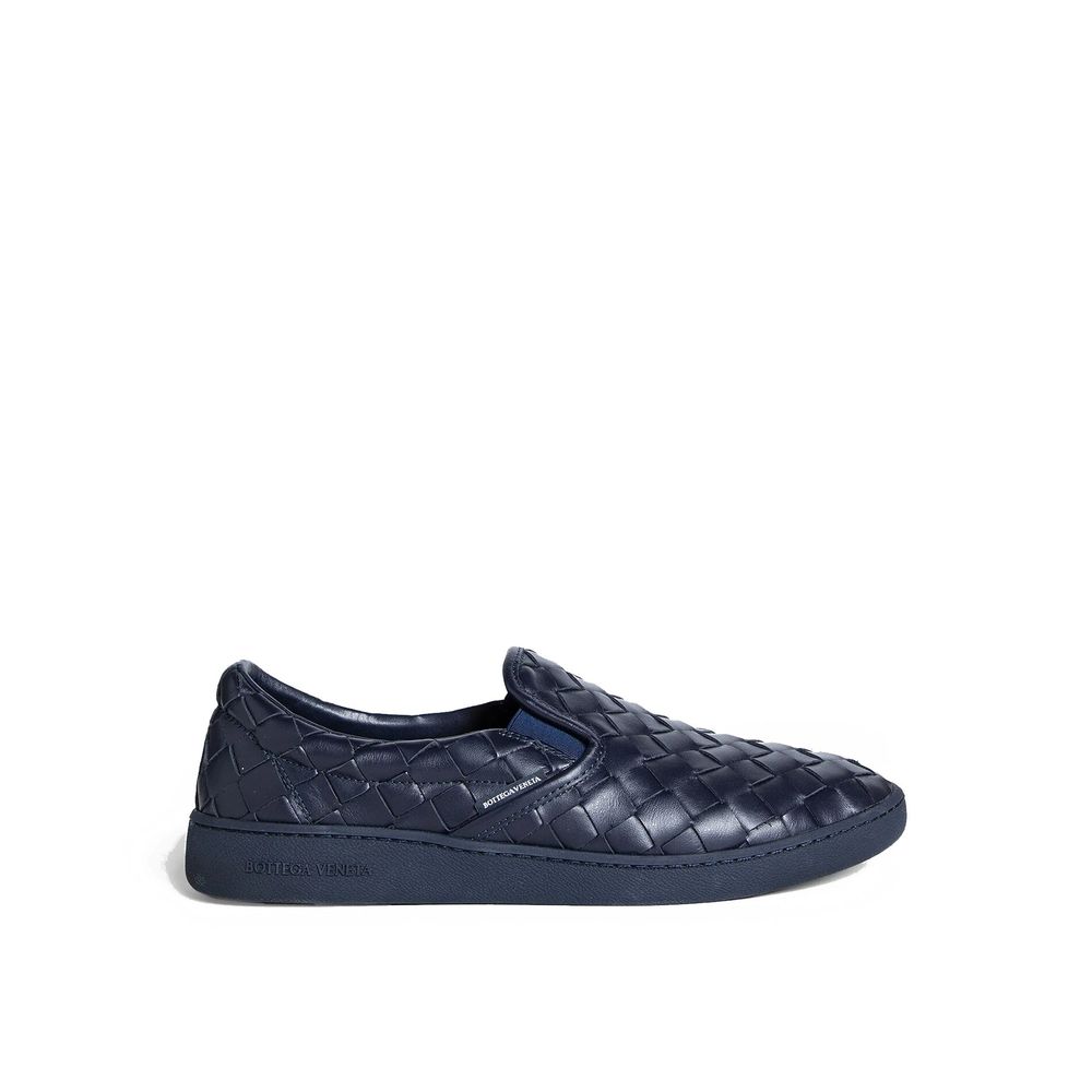 Bottega Veneta Blue Calfskin Low Top Sneakers