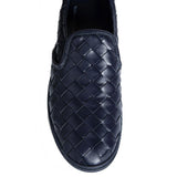 Bottega Veneta Blue Calfskin Low Top Sneakers