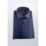 Baldinini Trend Blue Cotton Men Shirt
