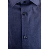 Baldinini Trend Blue Cotton Men Shirt