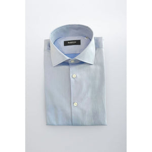 Baldinini Trend Light Blue Cotton Men Shirt