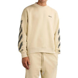 Off-White Beige Cotton Sweatshirt