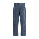 Jacquemus Blue Cotton Jeans Denim