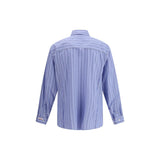 Margiela Blue Cotton Pattern Shirt
