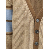 Ami Paris Beige Wool Cardigan