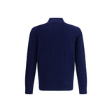 Brunello Cucinelli Blue Cashmere Polo Shirt
