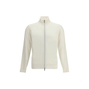 Brunello Cucinelli White Cashmere Cardigan