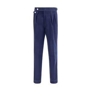 Brunello Cucinelli Blue Wool Casual Pants