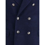 Brunello Cucinelli Blue Wool Coat