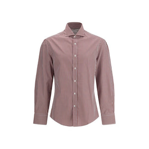 Brunello Cucinelli Multicolor Cotton Pattern Shirt