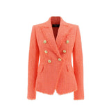 Balmain Orange Cotton Blazer