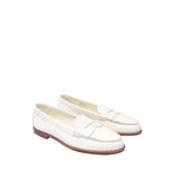 Church's White Calfskin Slip-On Loafers