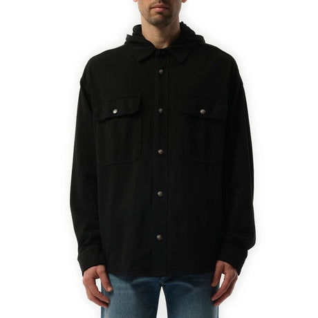 Palm Angels Black Denim Shirt