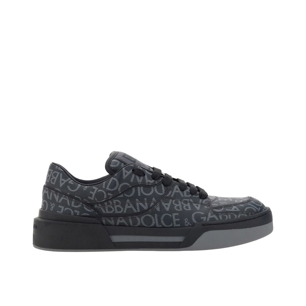 Dolce & Gabbana Black Cotton Low Top Sneakers