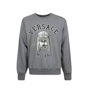 Versace Gray Cotton Sweatshirt
