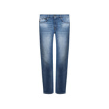 Versace Blue Cotton Straight-Leg Jeans