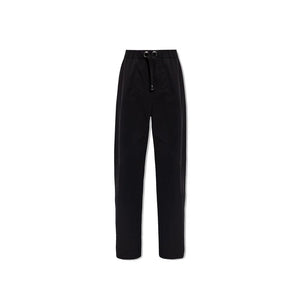 Versace Black Cotton Casual Pants
