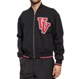 Versace Black Virgin Wool Bomber