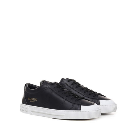 Valentino Garavani Black Calfskin Low Top Sneakers