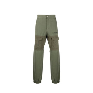 Palm Angels Green Cotton Cargo Pants