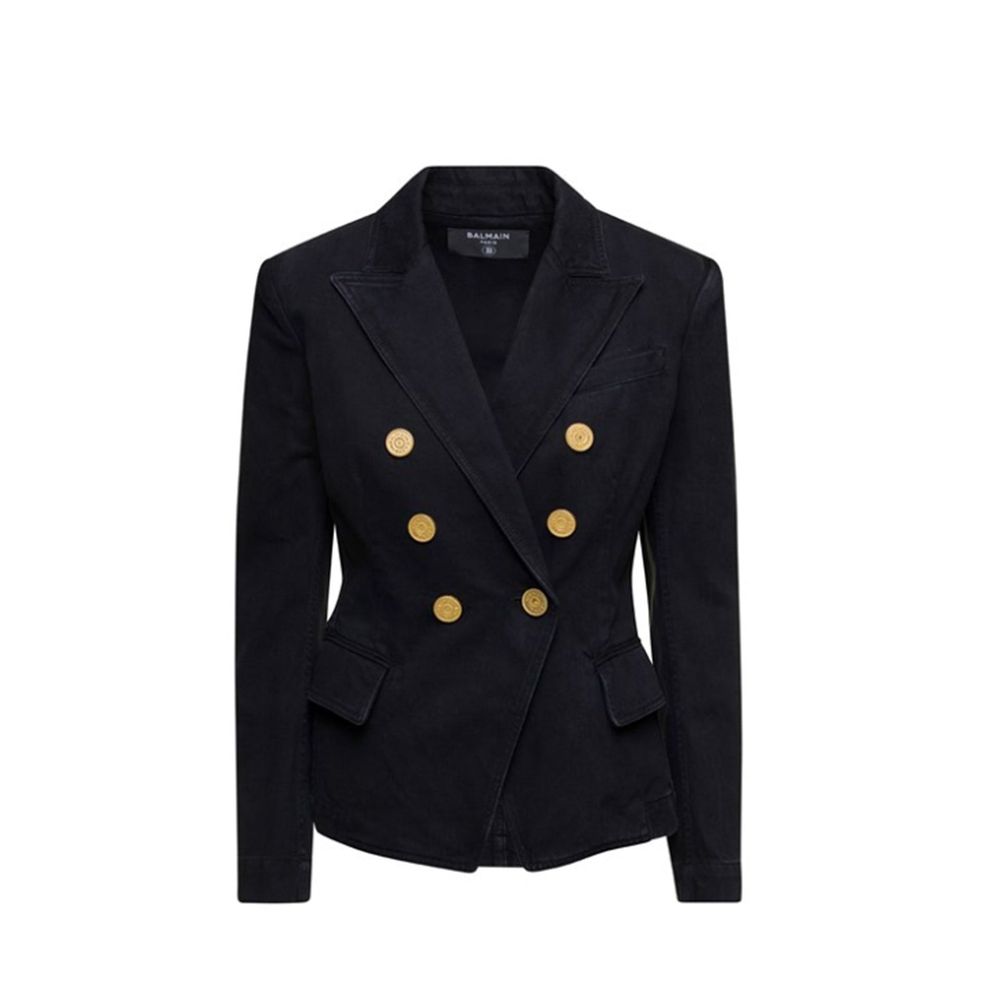 Balmain Black Cotton Blazer
