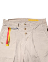 Daniele Alessandrini Beige Cotton Stretch Slim Fit Denim Jeans