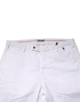 AT.P.CO White Cotton Skinny Fit Mid Waist Denim Trouser Jeans