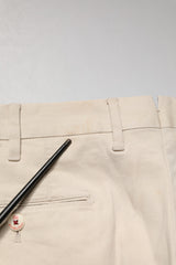 PT01 Beige Men Chino Mid Waist Straight Dress Trouser Pants