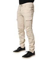 Scervino Street Beige Skinny Fit Mid Waist Men Denim Jeans