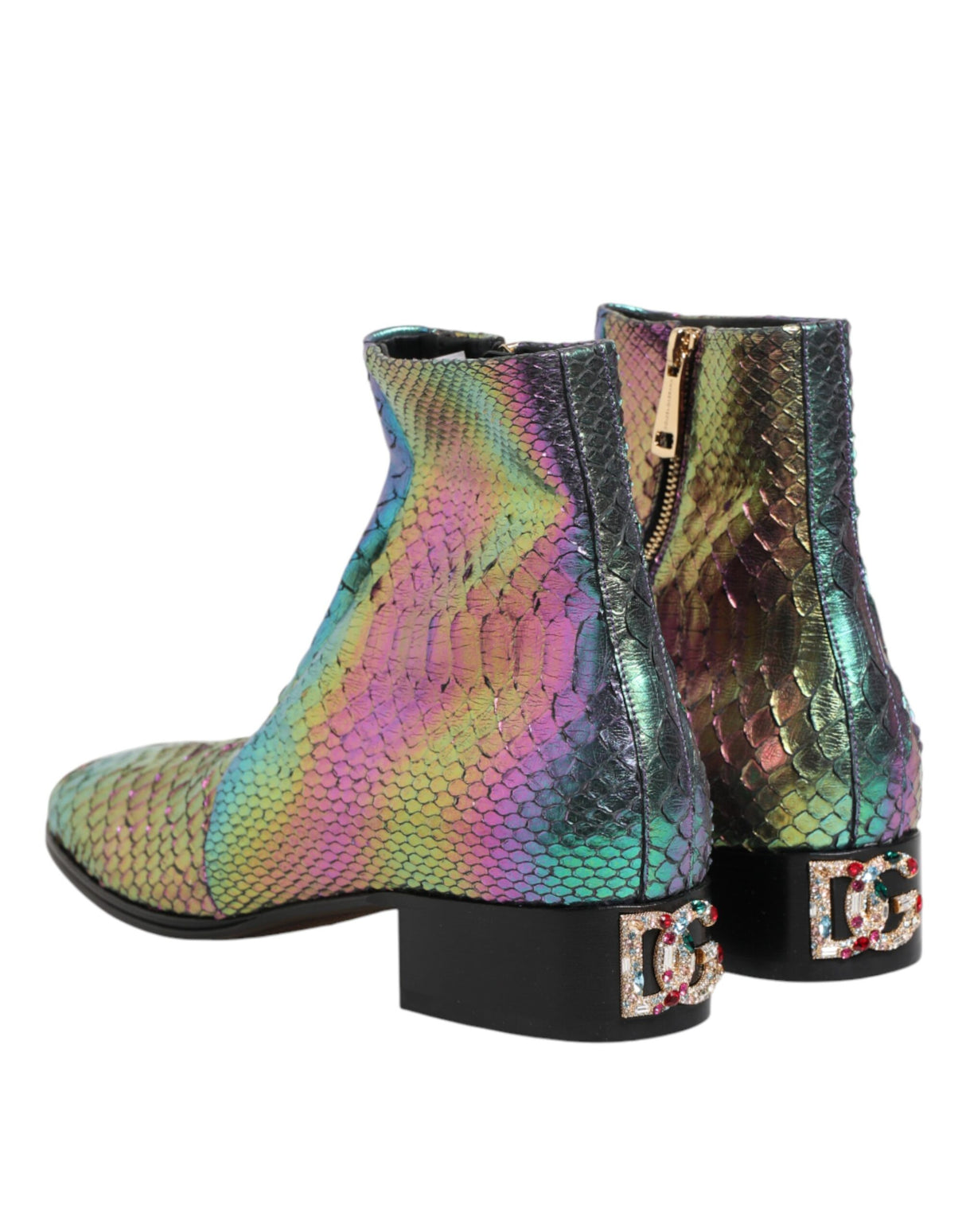 Dolce & Gabbana Multicolor Chelsea Short Ankle Boots Shoes