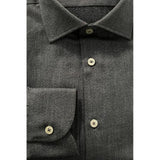 Baldinini Trend Gray Cotton Men Shirt