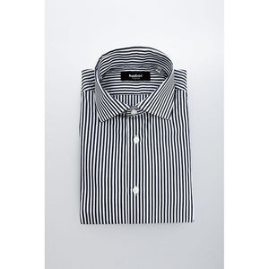 Baldinini Trend Blue Cotton Men's Shirt